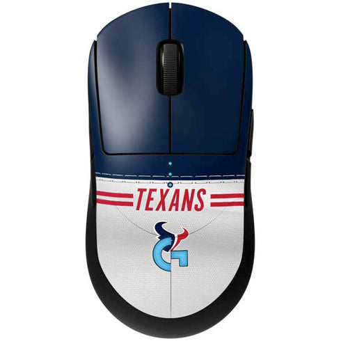 NFL Houston Texans White Striped G Pro Wireless Gaming Mouse Skin