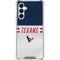 NFL Houston Texans White Striped Galaxy A16 5G Clear Case