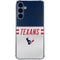 NFL Houston Texans White Striped Galaxy A35 5G Clear Case