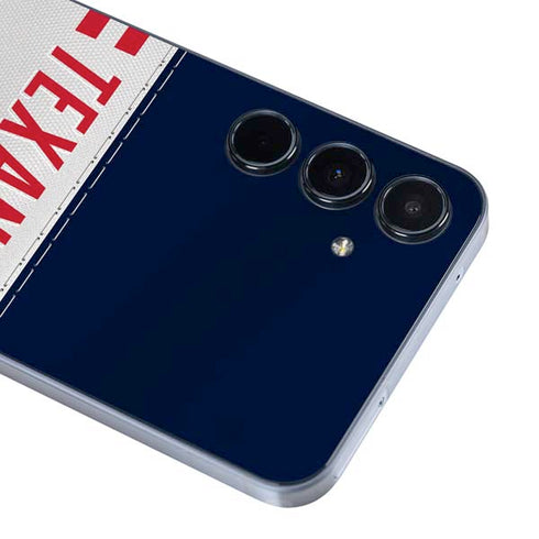 NFL Houston Texans White Striped Galaxy A35 5G Skin