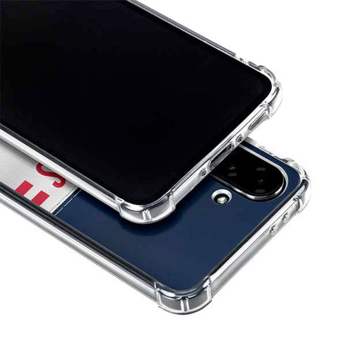 NFL Houston Texans White Striped Galaxy A36 5G Clear Case