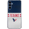 NFL Houston Texans White Striped Galaxy A55 5G Clear Case
