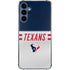 NFL Houston Texans White Striped Galaxy A55 5G Clear Case
