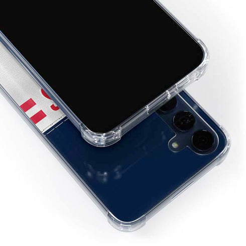 NFL Houston Texans White Striped Galaxy A55 5G Clear Case