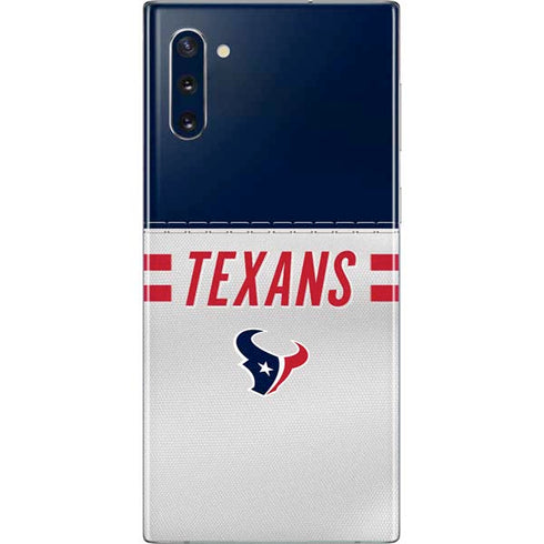NFL Houston Texans White Striped Galaxy Note 10 Skin
