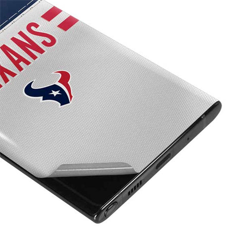 NFL Houston Texans White Striped Galaxy Note 10 Skin