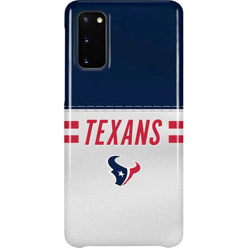 NFL Houston Texans White Striped Galaxy S20 Lite Case