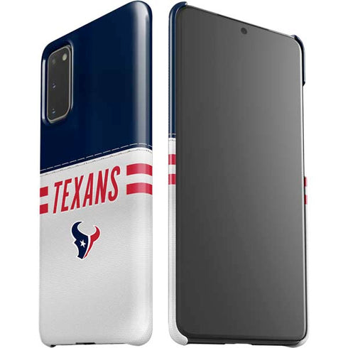NFL Houston Texans White Striped Galaxy S20 Lite Case