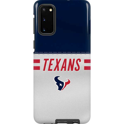 NFL Houston Texans White Striped Galaxy S20 Pro Case