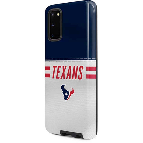 NFL Houston Texans White Striped Galaxy S20 Pro Case