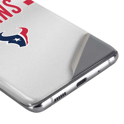 NFL Houston Texans White Striped Galaxy S20 Skin