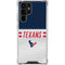 NFL Houston Texans White Striped Galaxy S23 Ultra Clear Case