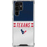 NFL Houston Texans White Striped Galaxy S23 Ultra Clear Case