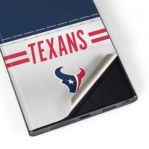 NFL Houston Texans White Striped Galaxy Skins