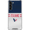 NFL Houston Texans White Striped Galaxy S24 FE Clear Case
