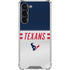 NFL Houston Texans White Striped Galaxy S24 FE Clear Case