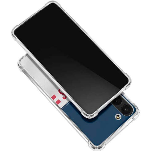 NFL Houston Texans White Striped Galaxy S24 FE Clear Case