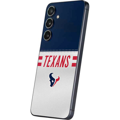NFL Houston Texans White Striped Galaxy S24 Skin