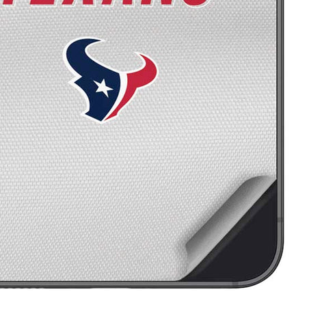 NFL Houston Texans White Striped Galaxy S25 Skin
