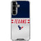 NFL Houston Texans White Striped Galaxy S26 Plus Clear Case
