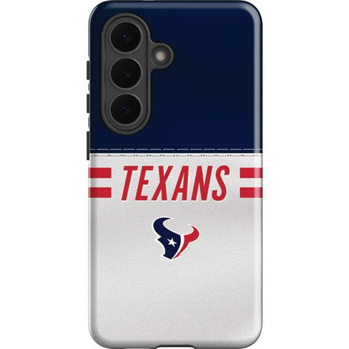 NFL Houston Texans White Striped Galaxy S26 Plus Impact Case