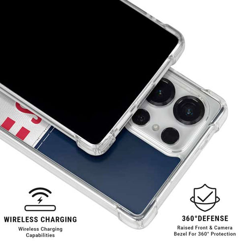 NFL Houston Texans White Striped Galaxy S26 Ultra Clear Case