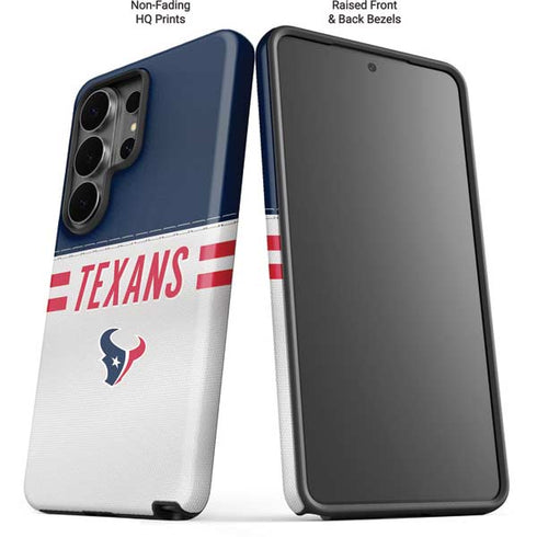 NFL Houston Texans White Striped Galaxy S26 Ultra Impact Case