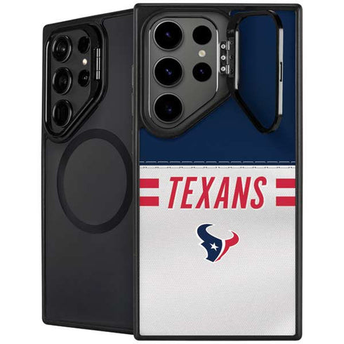 NFL Houston Texans White Striped Galaxy S26 Ultra Kickstand Case