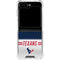 NFL Houston Texans White Striped Galaxy Z Flip6 Clear Case