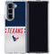 NFL Houston Texans White Striped Galaxy Z Fold5 5G Clear Case