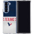 NFL Houston Texans White Striped Galaxy Z Fold6 Clear Case