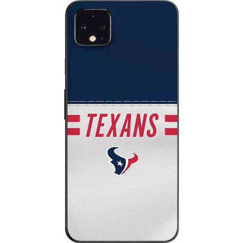 NFL Houston Texans White Striped Google Pixel 4 XL Skin
