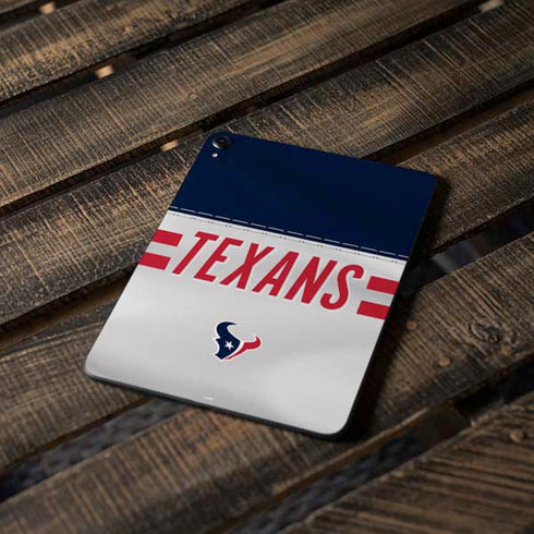 NFL Houston Texans White Striped Apple iPad Pro Skin