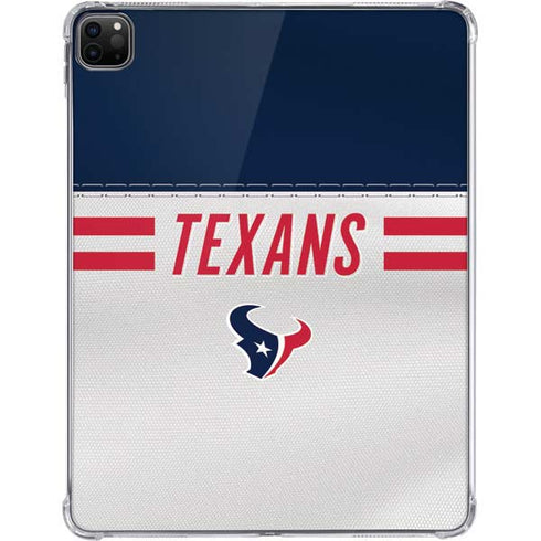 NFL Houston Texans White Striped iPad Pro 11in (2024) Clear Case