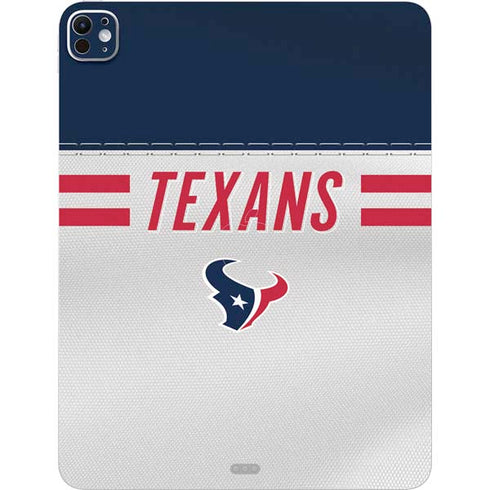 NFL Houston Texans White Striped iPad Pro 13in M4 (2024) Skin