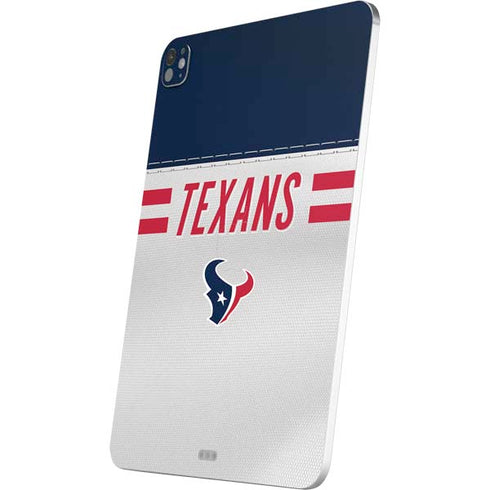 NFL Houston Texans White Striped iPad Pro 13in M4 (2024) Skin
