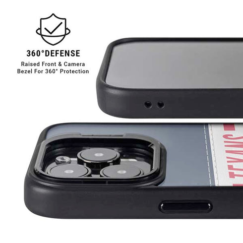 NFL Houston Texans White Striped iPhone 14 Pro Kickstand Case