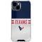 NFL Houston Texans White Striped iPhone 15 Clear Case
