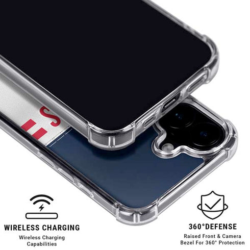 NFL Houston Texans White Striped iPhone 16 MagSafe Case