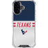 NFL Houston Texans White Striped iPhone 16 Plus Clear Case