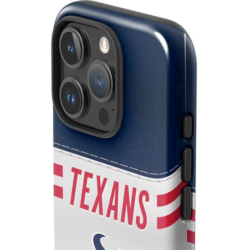 NFL Houston Texans White Striped iPhone 16 Pro Max Impact Case