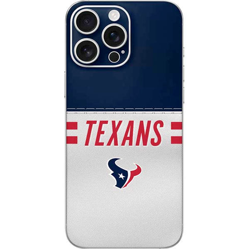 NFL Houston Texans White Striped iPhone 16 Pro Max Skin