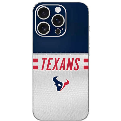 NFL Houston Texans White Striped iPhone 16 Pro Skin