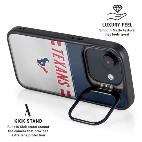 NFL Houston Texans White Striped iPhone 16e Kickstand Case