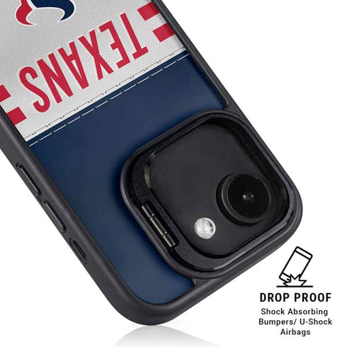 NFL Houston Texans White Striped iPhone 16e Kickstand Case