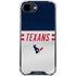 NFL Houston Texans White Striped iPhone 16e Clear Case