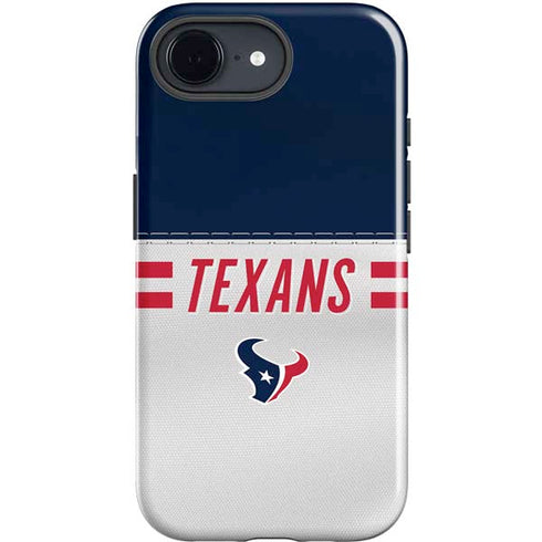 NFL Houston Texans White Striped iPhone 16e Impact Case