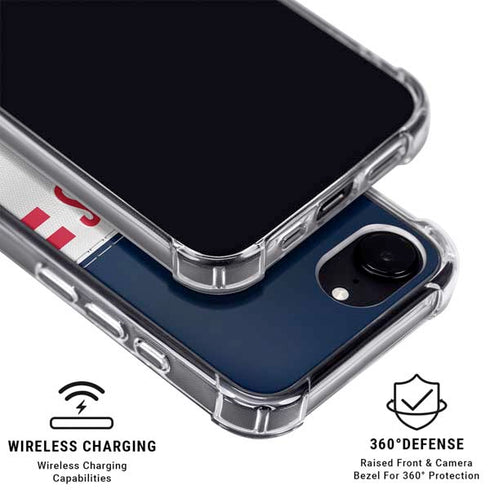 NFL Houston Texans White Striped iPhone 16e MagSafe Case