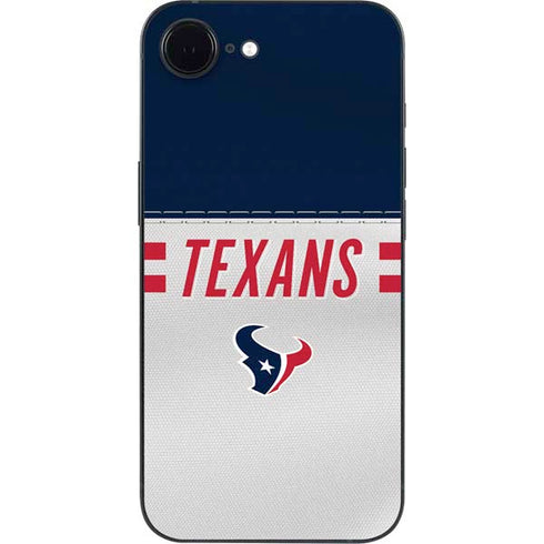 NFL Houston Texans White Striped iPhone 16e Skin
