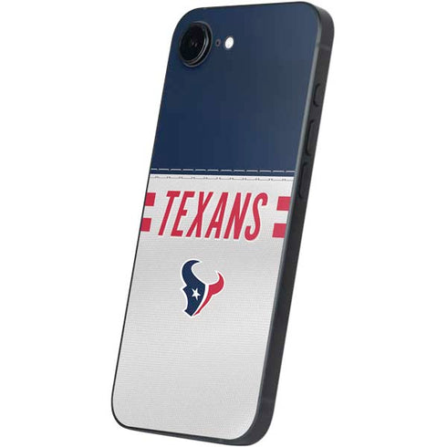 NFL Houston Texans White Striped iPhone 16e Skin